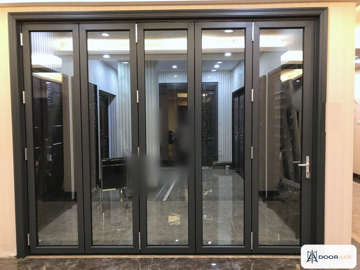 Door Axis 75 Series Heavy Duty Aluminum Bi-Fold Patio Door System, Insulated Glass - angle view