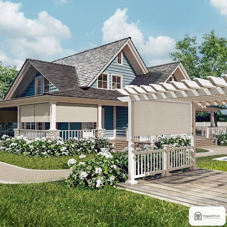Vanguard Shade Exterior Solar Shade, Crank or Motor Lift, Custom Cut - alternate view