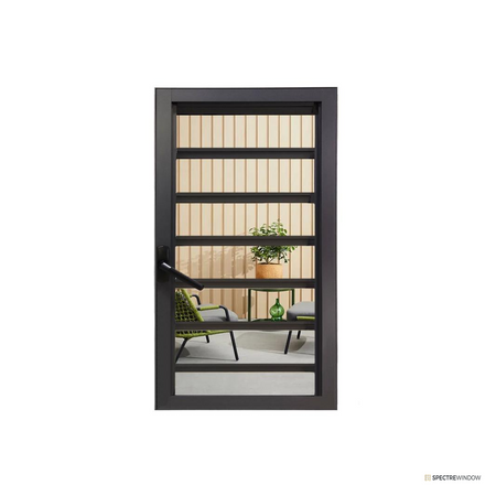 Spectre Window 70 Series Security Glass Louver Window with Guard Bars - alternate view