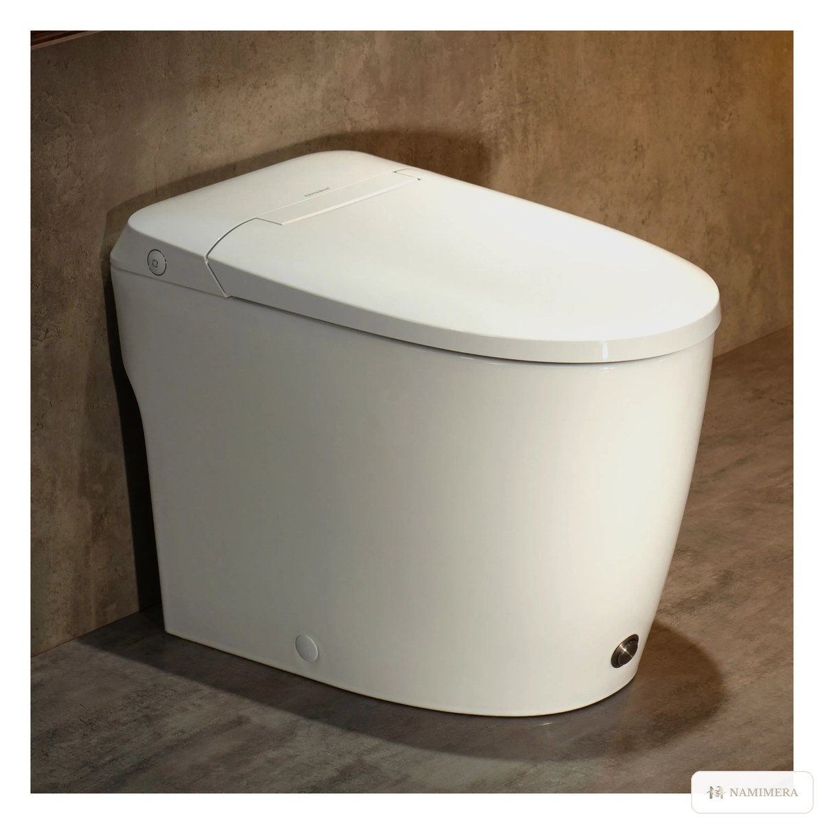 Namimera Air-Assist One-Piece Elongated Toilet, 1.0 GPF, 12 in. Rough-In, White - product view