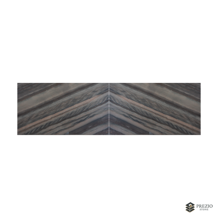 Prezio Stone Elegant Brown Quartzite Slab Program - bookmatch pair visualization