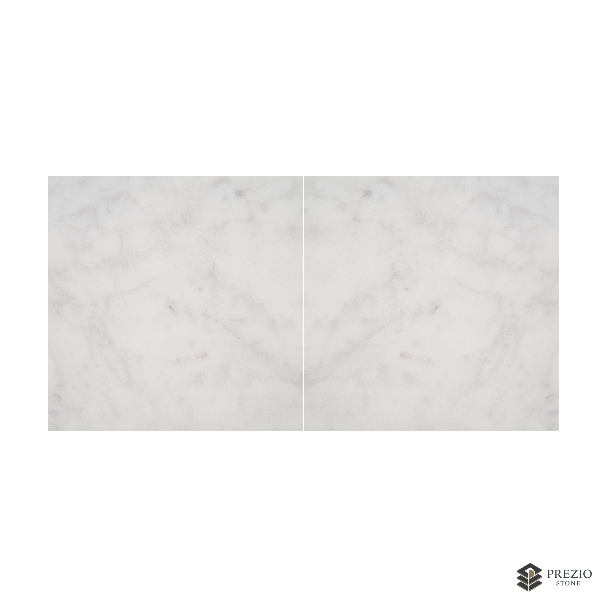 Prezio Stone Carrara White Marble Slab Program - bookmatch pair visualization