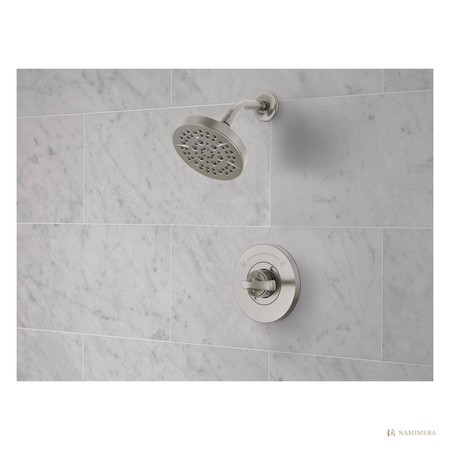 Namimera Single-Handle 5-Spray Shower Faucet with Pressure Balance Valve, 1.75 GPM, Brushed Nickel - detail view