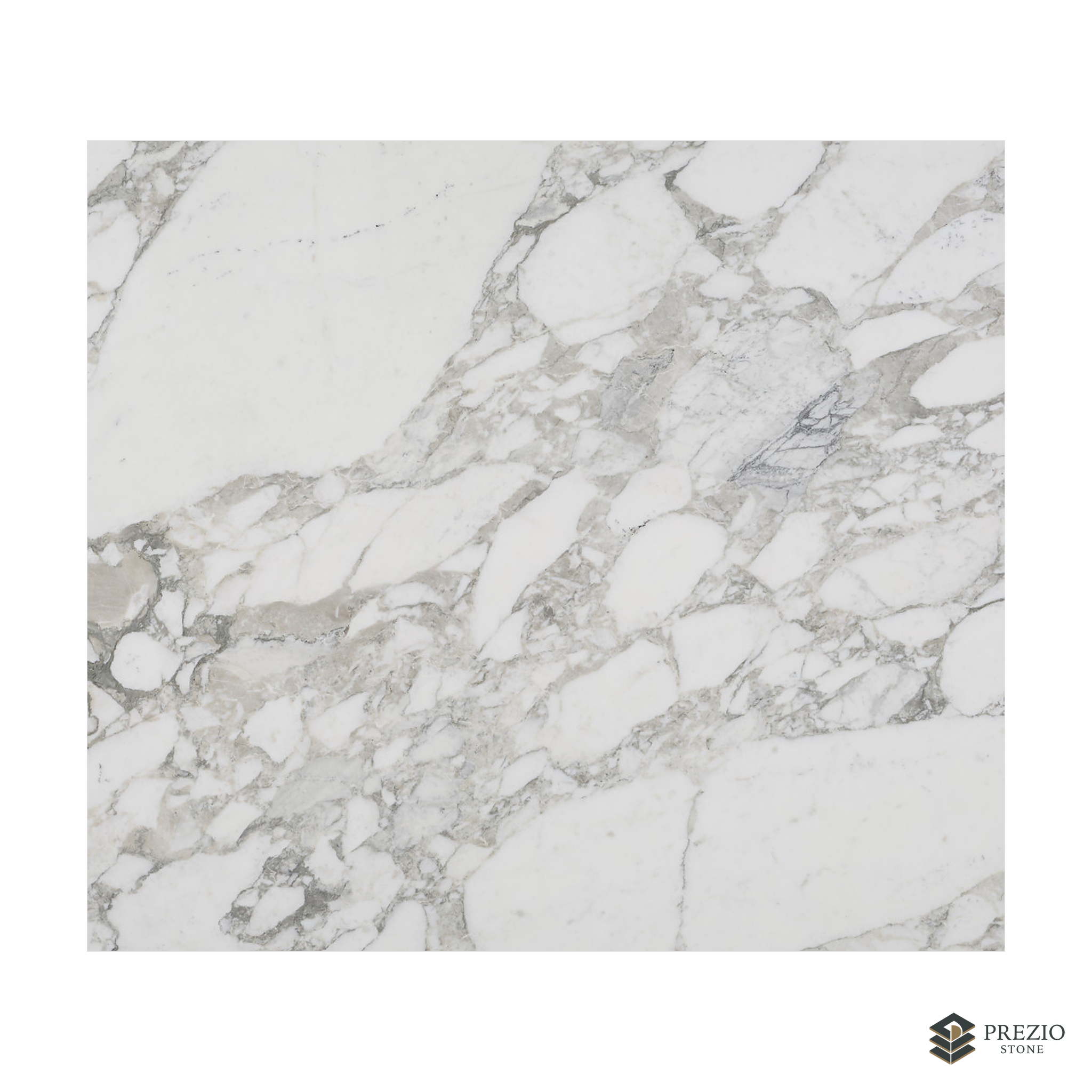 Prezio Stone Arabescato White Marble Slab Program - texture detail