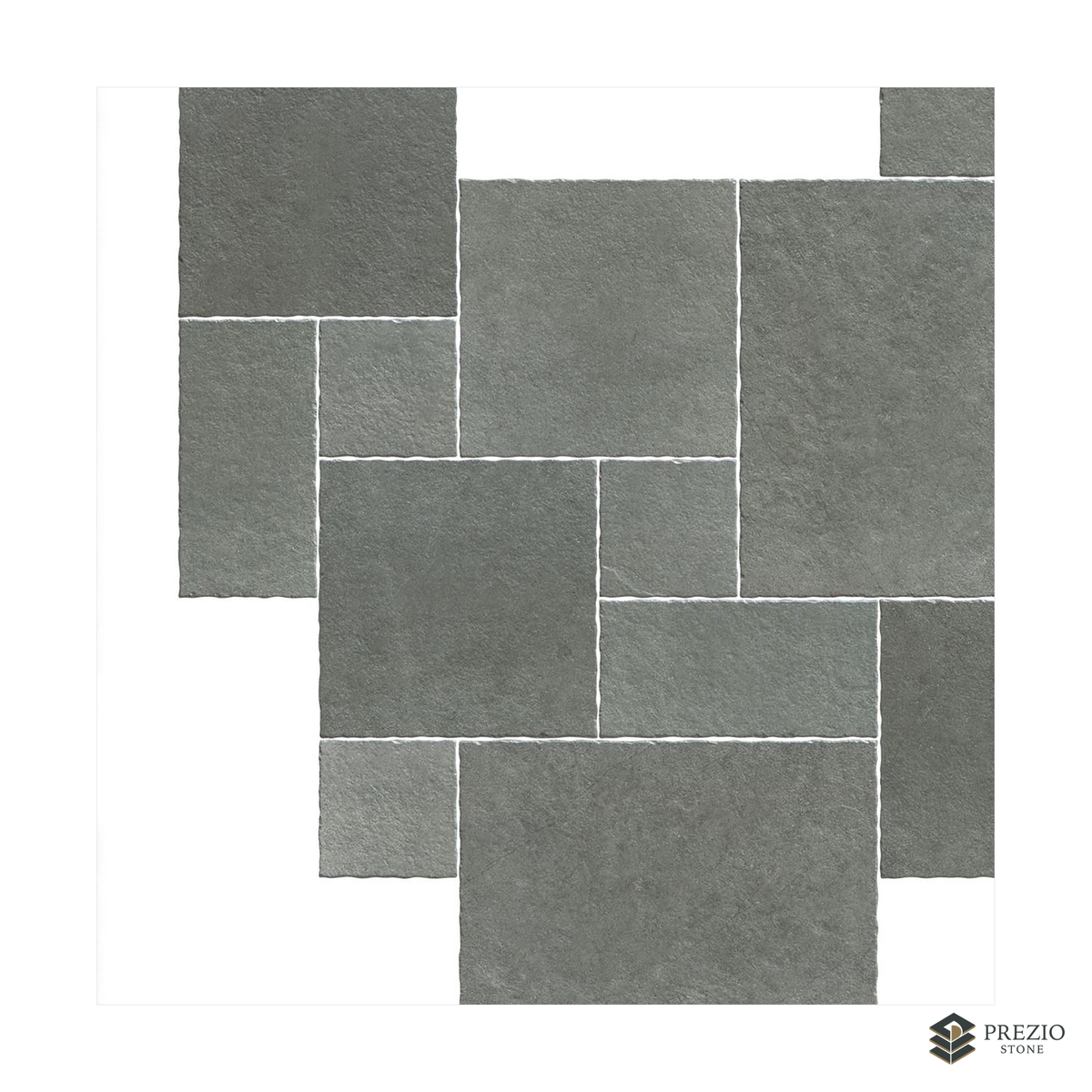 Prezio Stone Louvre Grey Limestone Look Porcelain Tile, Modular Set - texture detail