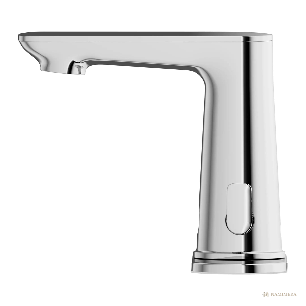 Namimera Battery Touchless Single-Hole Bathroom Faucet with Drain, 0.5 GPM, Polished Chrome - detail view