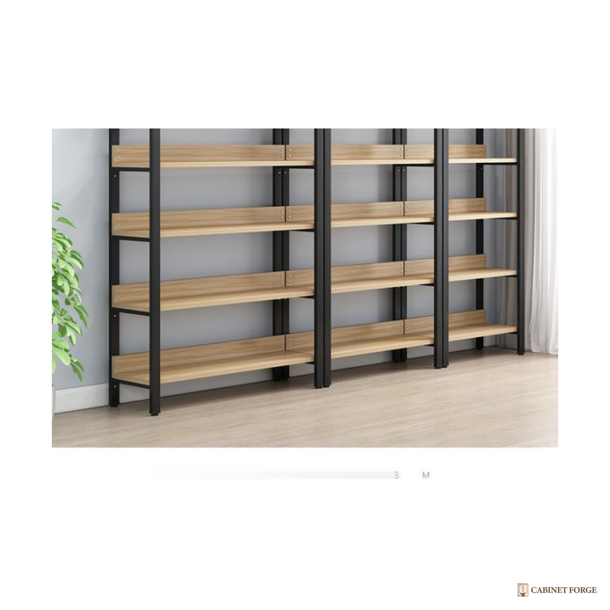 Cabinet Forge Steel Frame Five-Tier Shelving - construction detail