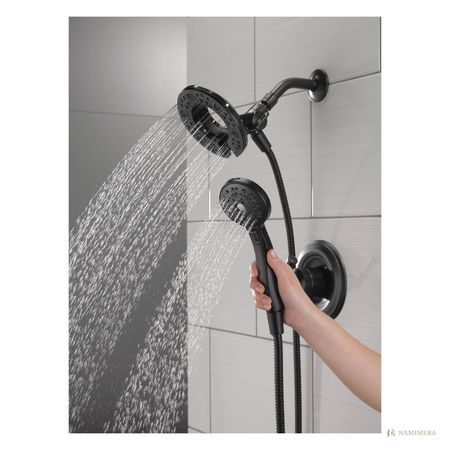 Namimera 2-in-1 Shower Faucet with Detachable Hand Shower, Valve Included, 1.75 GPM, Matte Black - detail view