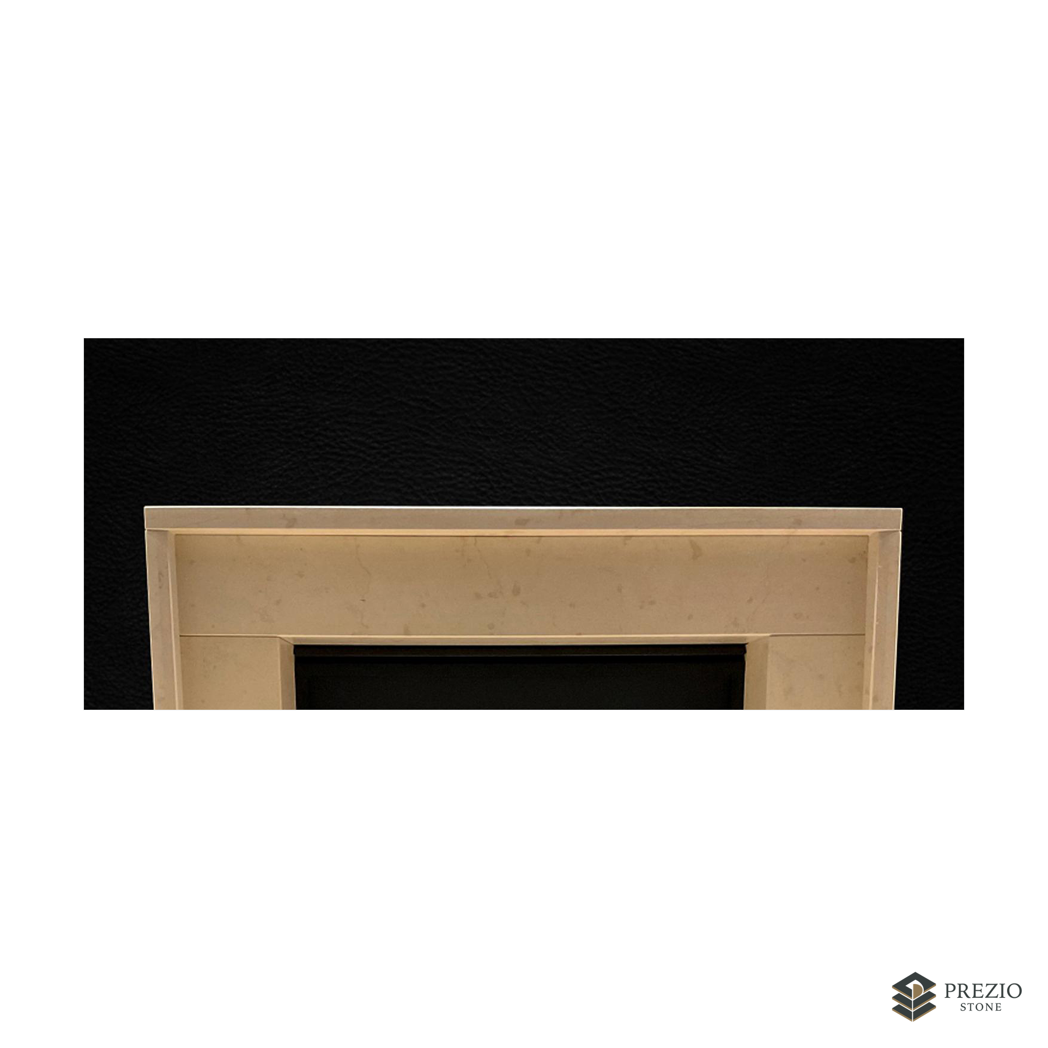 Prezio Stone Margot Carved Stone Fireplace Mantel in Moleanos Limestone - texture detail