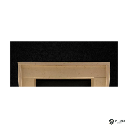 Prezio Stone Margot Carved Stone Fireplace Mantel in Moleanos Limestone - texture detail