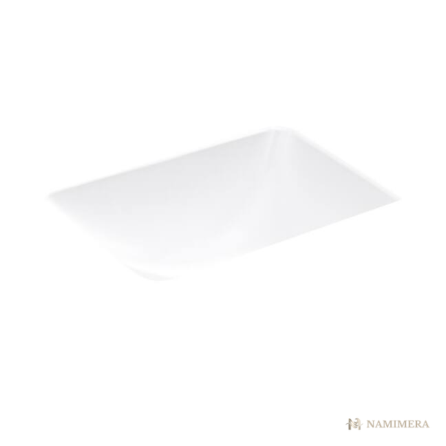 Namimera 20-1/2 in. Undermount Rectangular Vitreous China Bathroom Sink, White - detail view