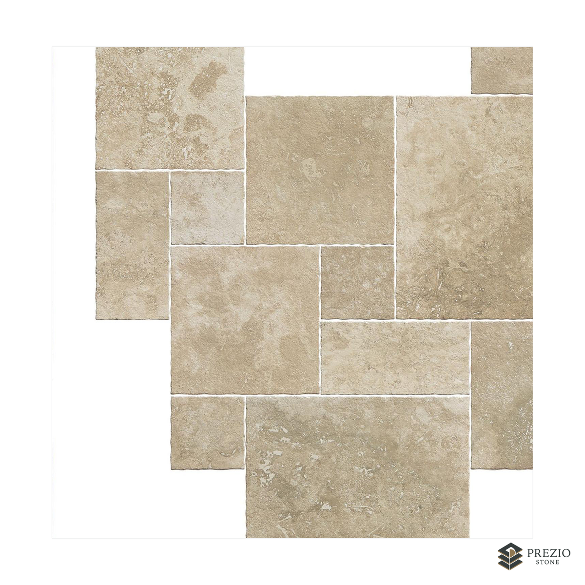 Prezio Stone Impression Cahors Limestone Look Porcelain Tile, Modular Set - texture detail