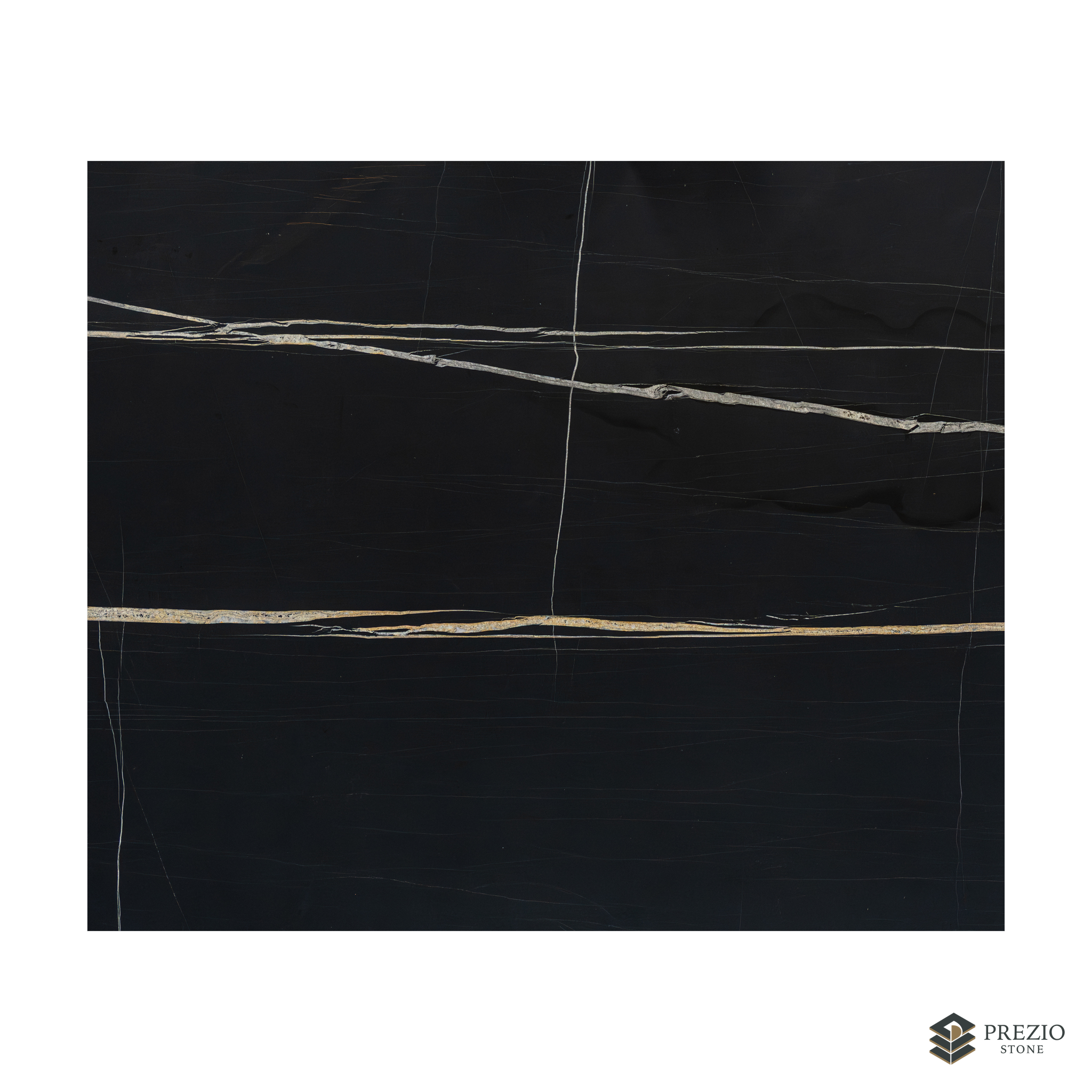 Prezio Stone Black Sahara Marble Slab Program - texture detail