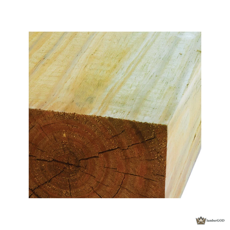 Lumber God 4x6 Pressure Treated Post, Ground Contact - end grain detail