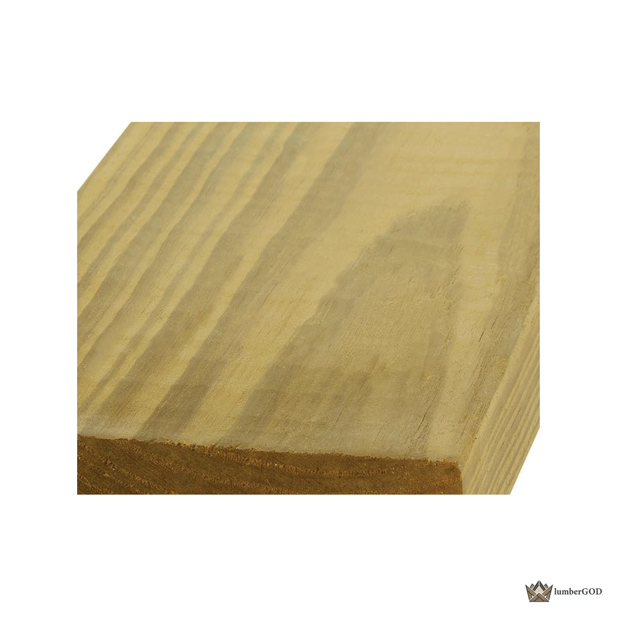 Lumber God 2x6 Pressure Treated Lumber, Ground Contact - end grain detail