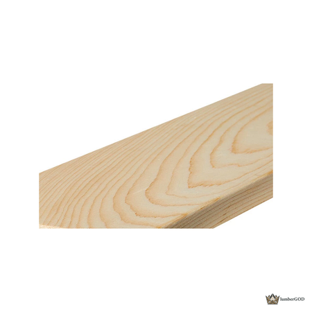 Lumber God 1x6 SYP No. 2 Board, Kiln Dried, 8 ft - end grain detail