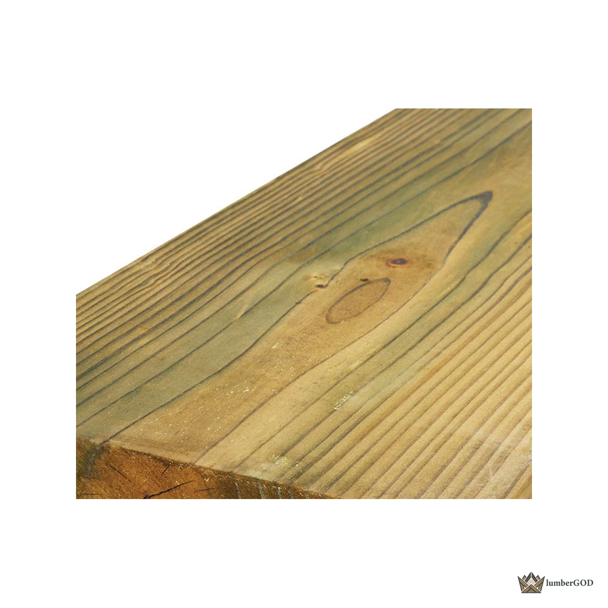 Lumber God 2x12 Pressure Treated Lumber, Ground Contact - end grain detail