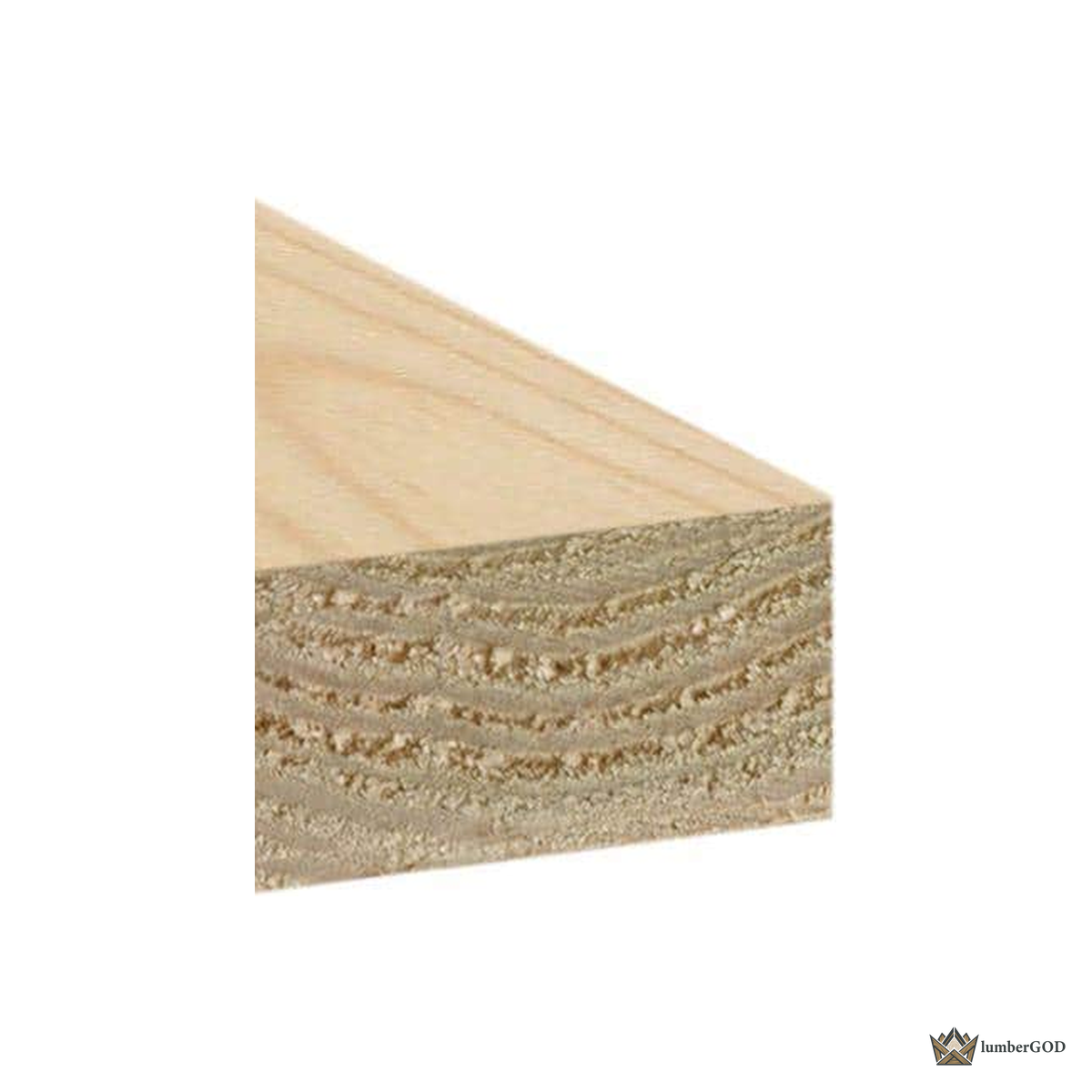 Lumber God 2x4 SYP No. 2 Dimensional Lumber, Kiln Dried - end grain detail