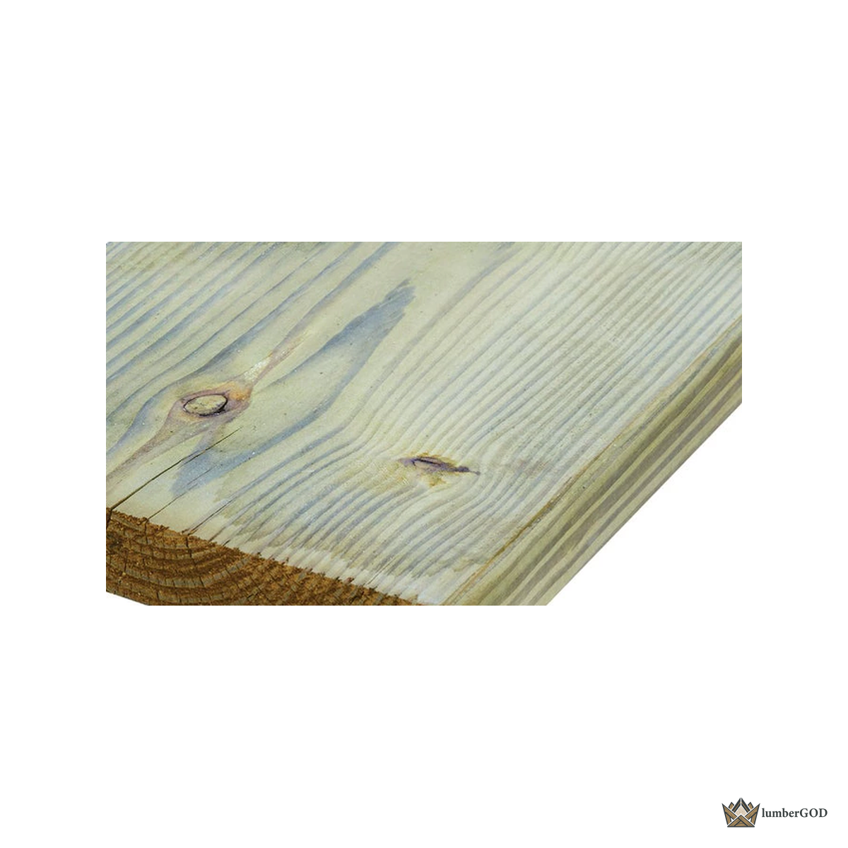 Lumber God 2x10 Pressure Treated Lumber, Ground Contact - end grain detail