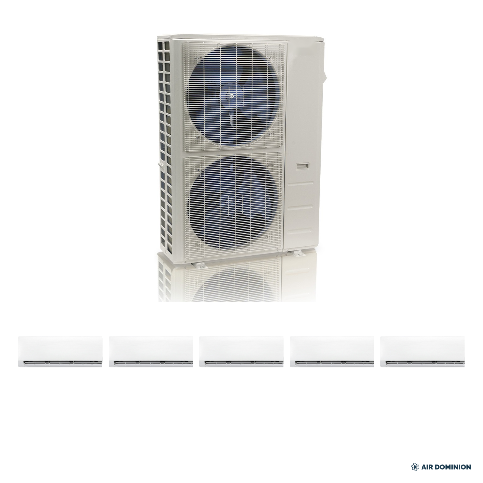 Air Dominion 55,000 BTU 5-Zone Mini Split Heat Pump System - system components
