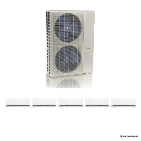 Air Dominion 55,000 BTU 5-Zone Mini Split Heat Pump System - system components