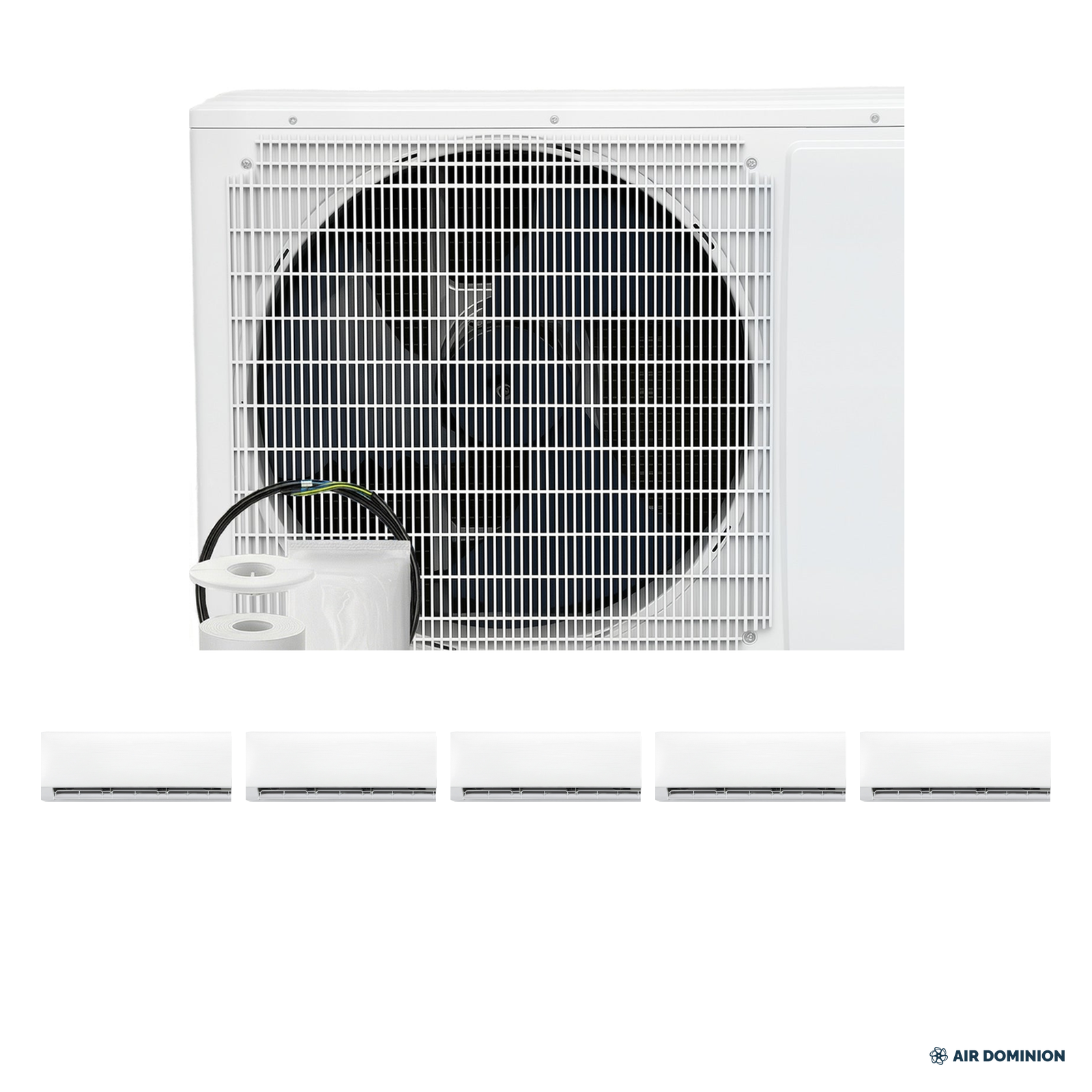 Air Dominion 36,000 BTU 5-Zone Mini Split Heat Pump System - system components