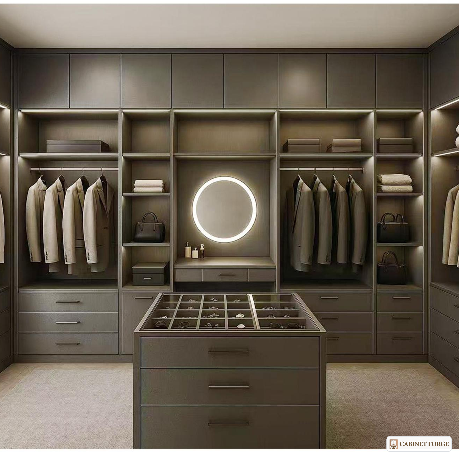 Cabinet Forge Closet Basket and Shoe Storage Tower Set - room scene
