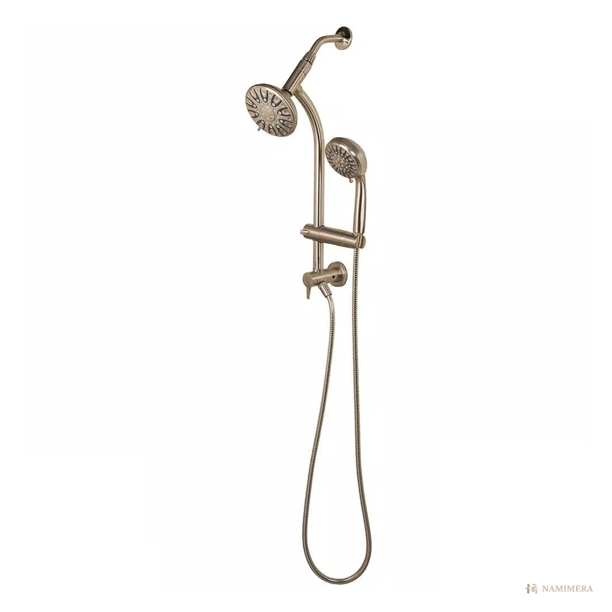 Namimera 6-Spray Wall Bar Shower Kit with Rain Head and Handheld, 1.8 GPM, Brushed Nickel - alternate view