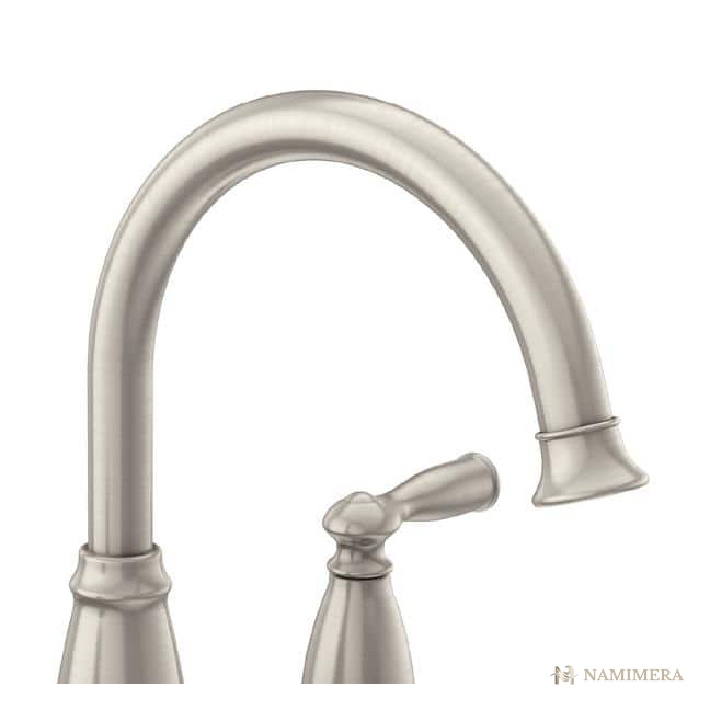 Namimera 2-Handle Deck-Mount High-Arc Roman Tub Faucet with Valve, Brushed Nickel - alternate view