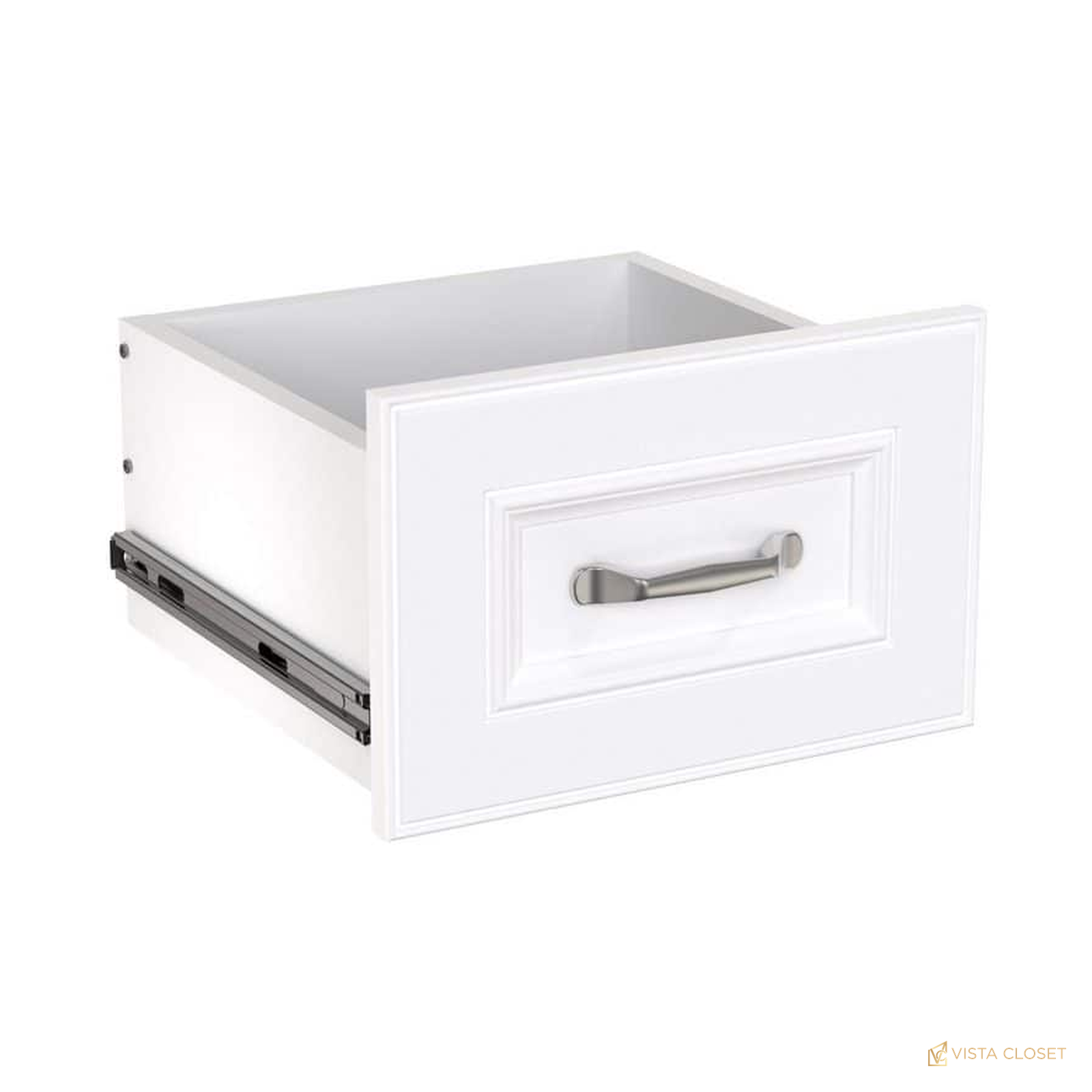 Vista Closet 22 in. W x 9 in. H White Classic Panel Closet Tower Drawer Kit - construction detail