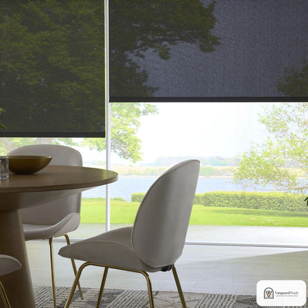 Vanguard Shade Interior Solar Shade, 5 Percent Openness, Custom Cut - detail view