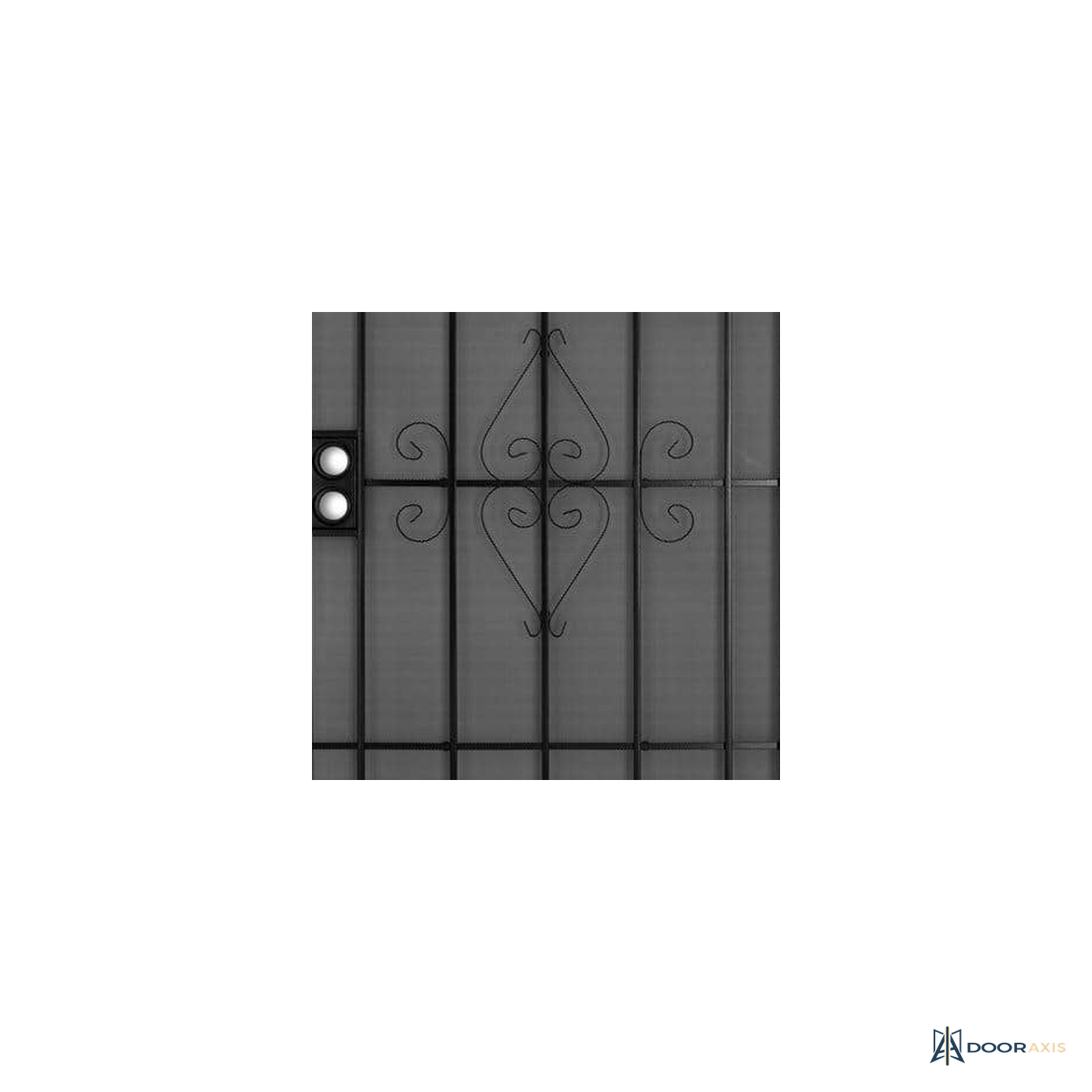 Door Axis 36 in x 80 in Steel Surface Mount Security Screen Door with Expanded Metal Screen - panel and glazing detail