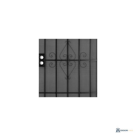 Door Axis 36 in x 80 in Steel Surface Mount Security Screen Door with Expanded Metal Screen - panel and glazing detail