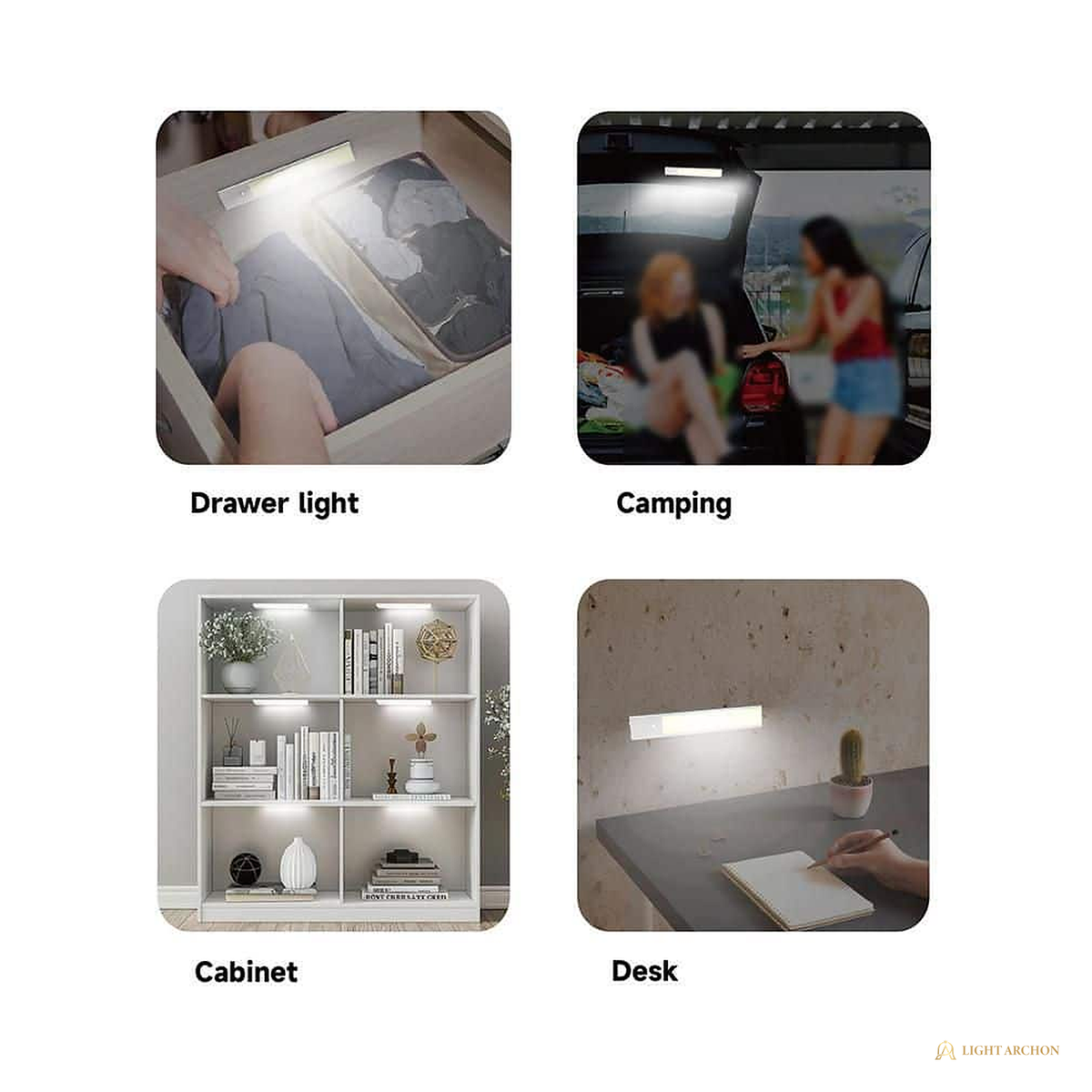 Light Archon Nomad 9 in. Cordless LED Under Cabinet Light with USB Base, 2-Pack - construction detail