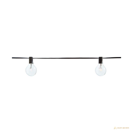 Light Archon Arbor 12 ft. Cafe Patio Light Strand, 12 Clear Round Lamps - construction detail
