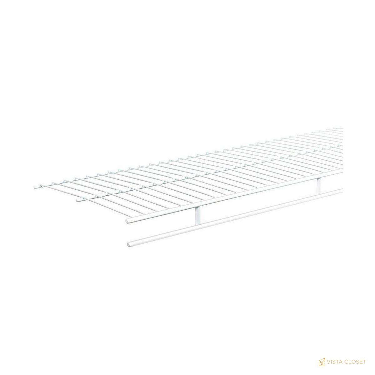 Vista Closet 72 in. x 16 in. White Ventilated Wire Closet Shelf - construction detail