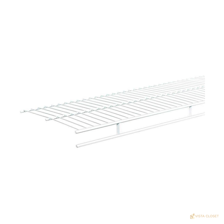 Vista Closet 72 in. x 16 in. White Ventilated Wire Closet Shelf - construction detail