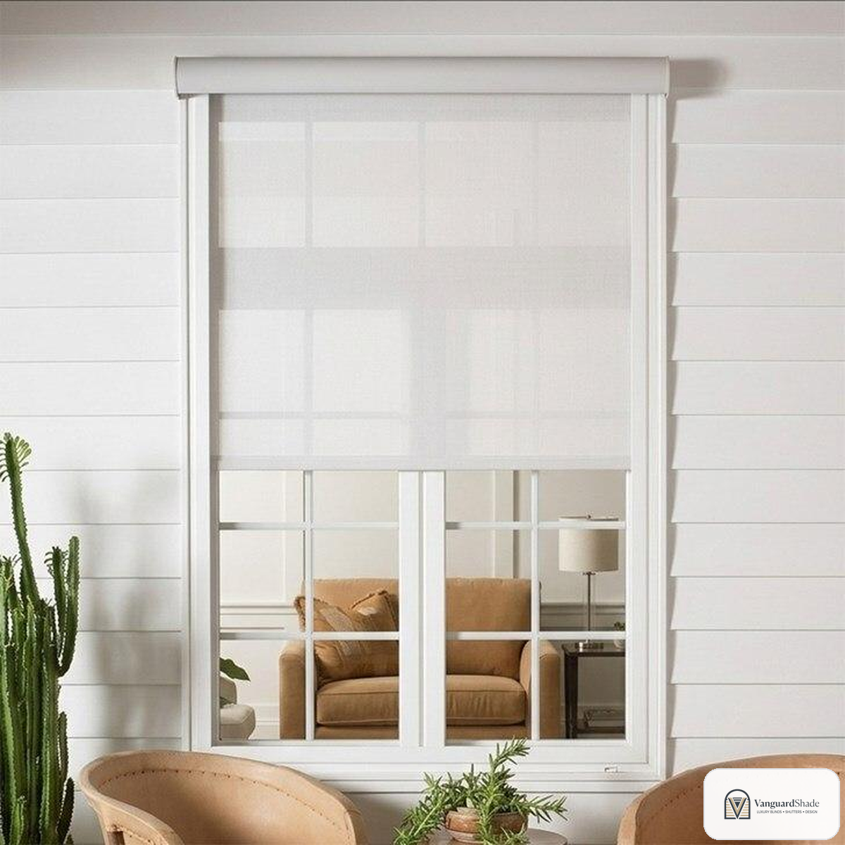 Vanguard Shade Exterior Solar Shade, Crank or Motor Lift, Custom Cut - detail view