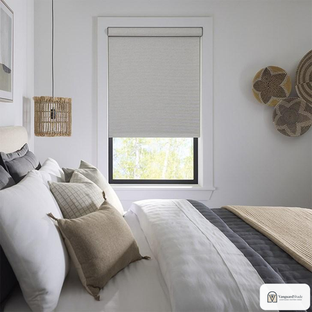 Vanguard Shade Fabric Roller Shade, Light Filtering, Custom Cut - detail view