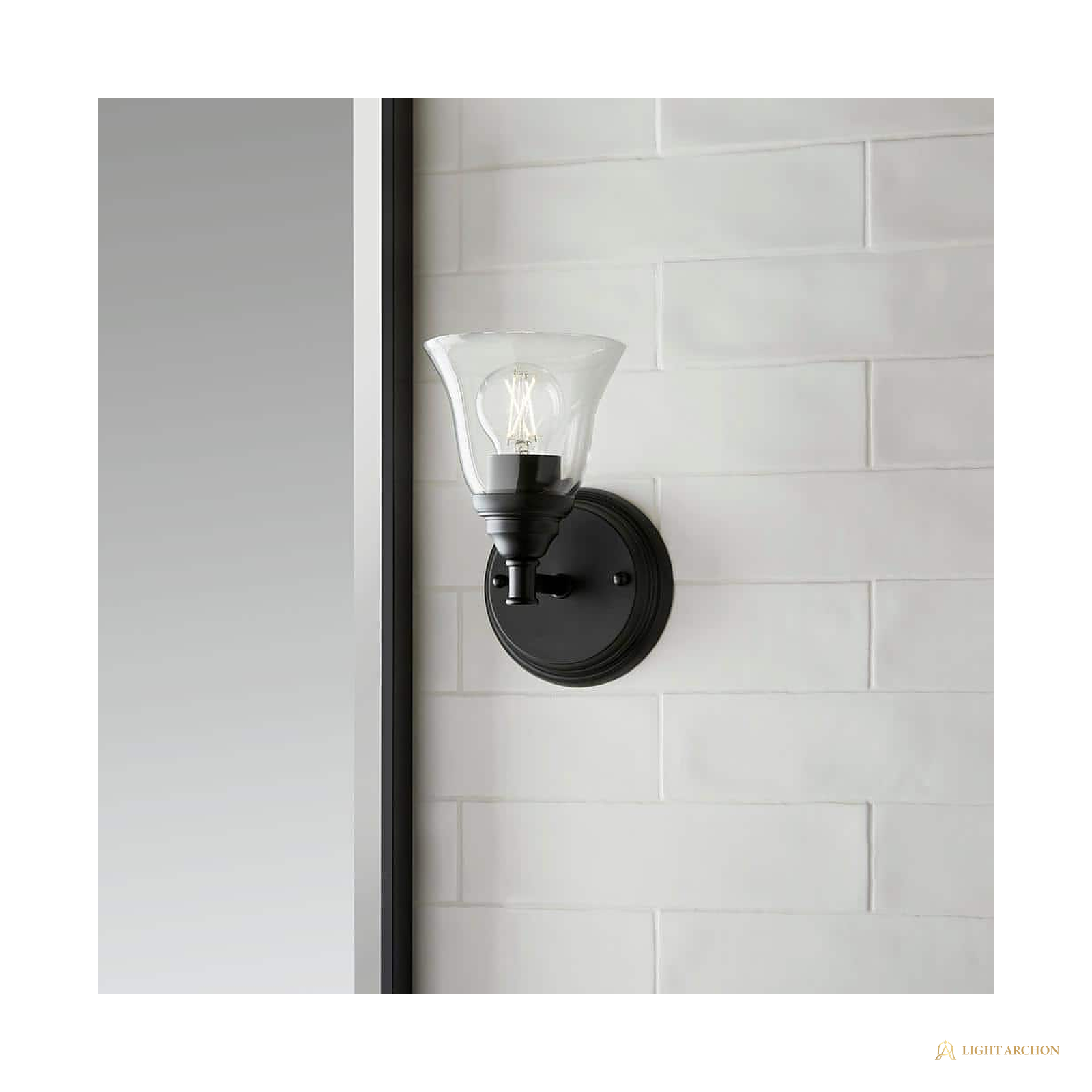 Light Archon Bellwyn 5.6 in. 1-Light Wall Sconce with Clear Bell Shade - construction detail