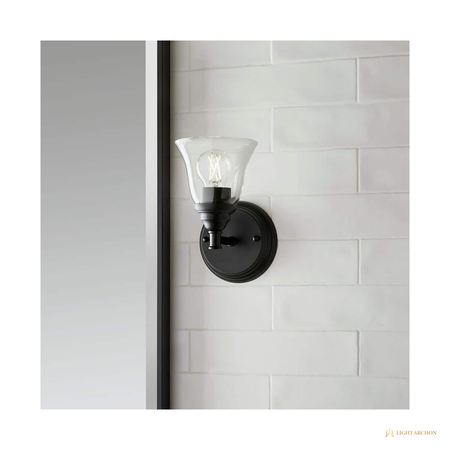 Light Archon Bellwyn 5.6 in. 1-Light Wall Sconce with Clear Bell Shade - construction detail