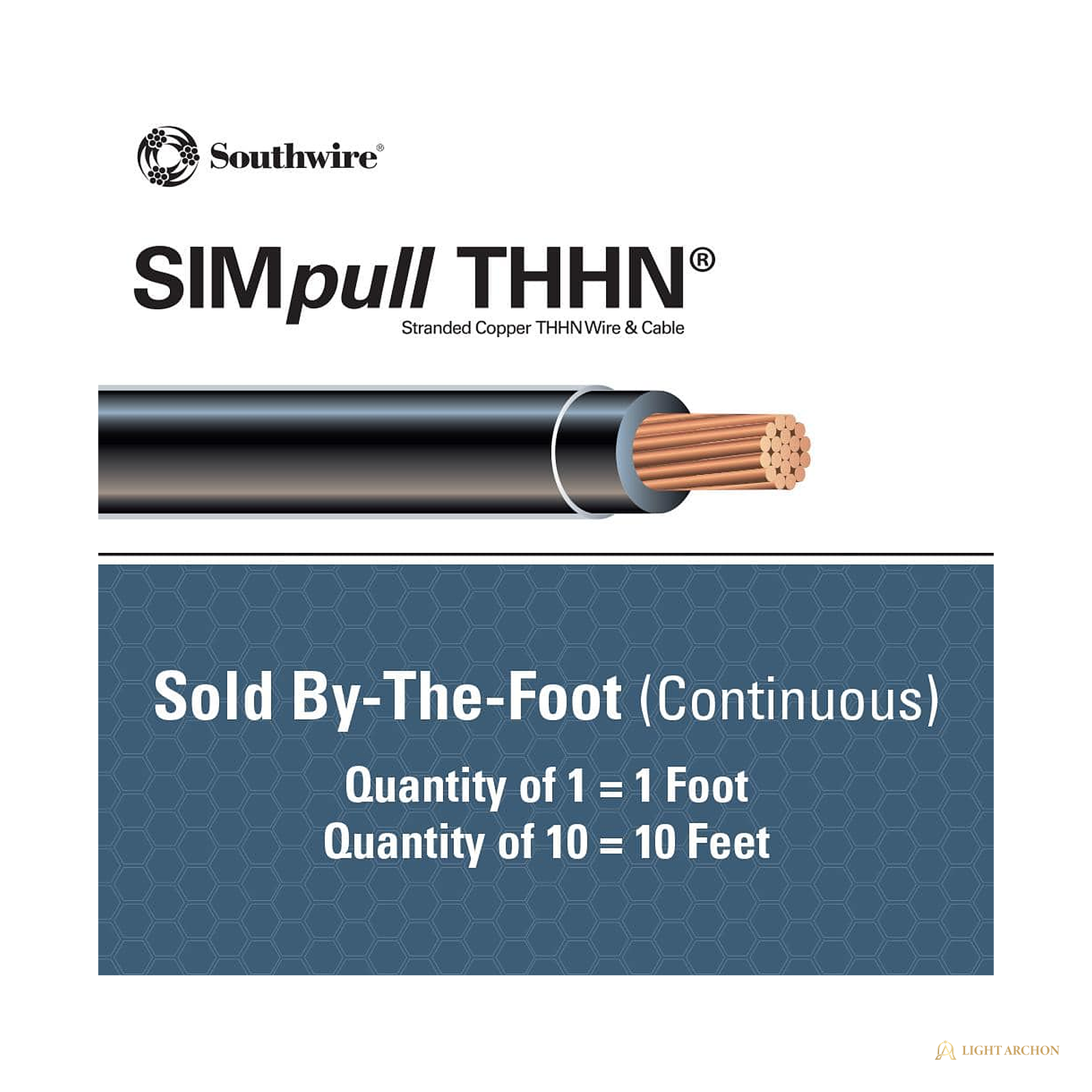 Light Archon Mainline 1/0 and 2/0 Stranded Copper THHN Feeder Wire - construction detail