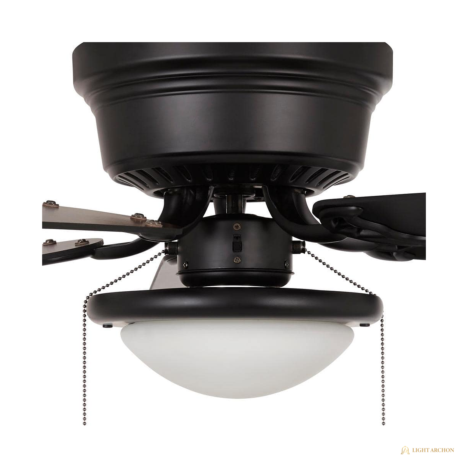 Light Archon Umbra 52 in. Low-Profile Ceiling Fan with LED Light Kit, Black - construction detail