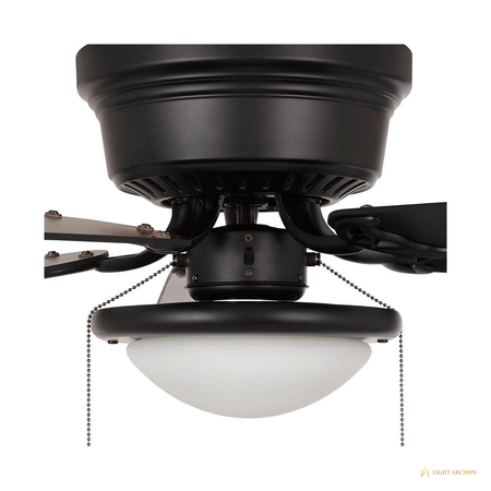 Light Archon Umbra 52 in. Low-Profile Ceiling Fan with LED Light Kit, Black - construction detail