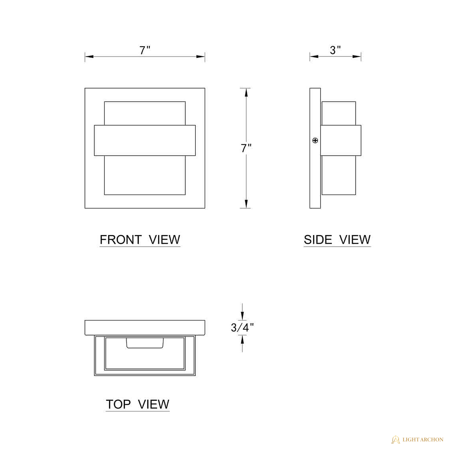 Light Archon Bastion 7 in. LED Up-Down Wall Light - construction detail