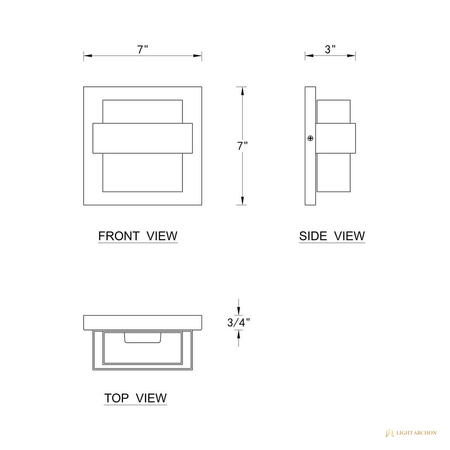 Light Archon Bastion 7 in. LED Up-Down Wall Light - construction detail