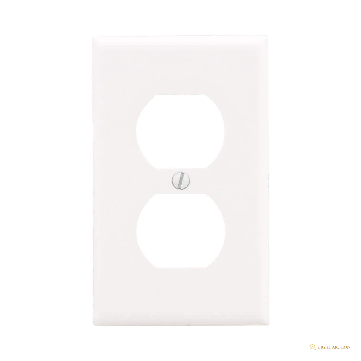 Light Archon Facet 1-Gang Duplex Wall Plate, White - construction detail