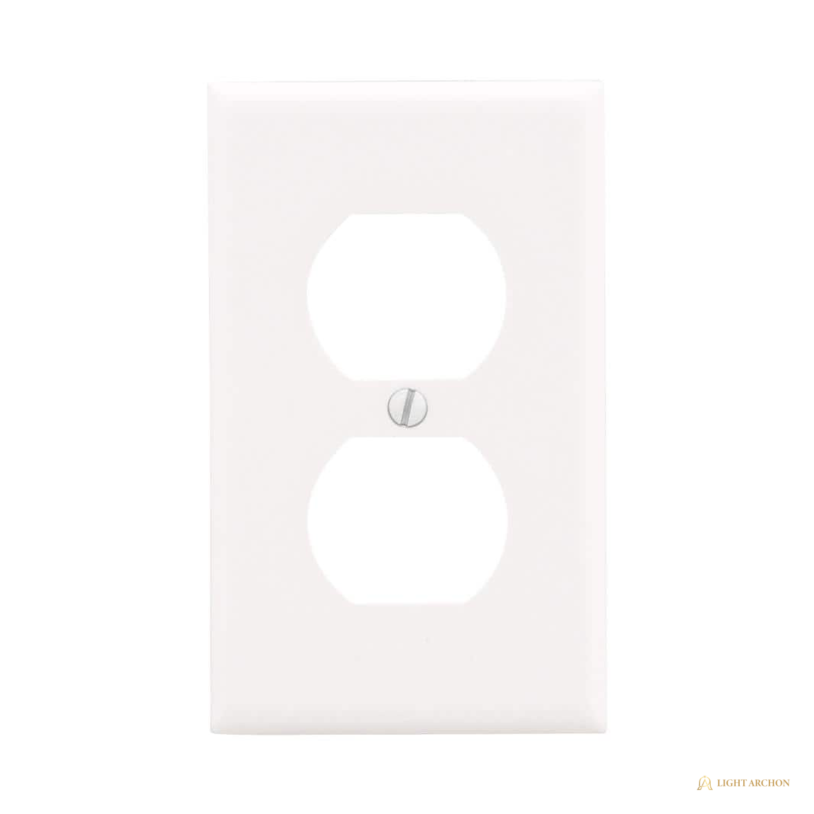 Light Archon Facet 1-Gang Duplex Wall Plate, White - construction detail