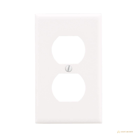 Light Archon Facet 1-Gang Duplex Wall Plate, White - construction detail