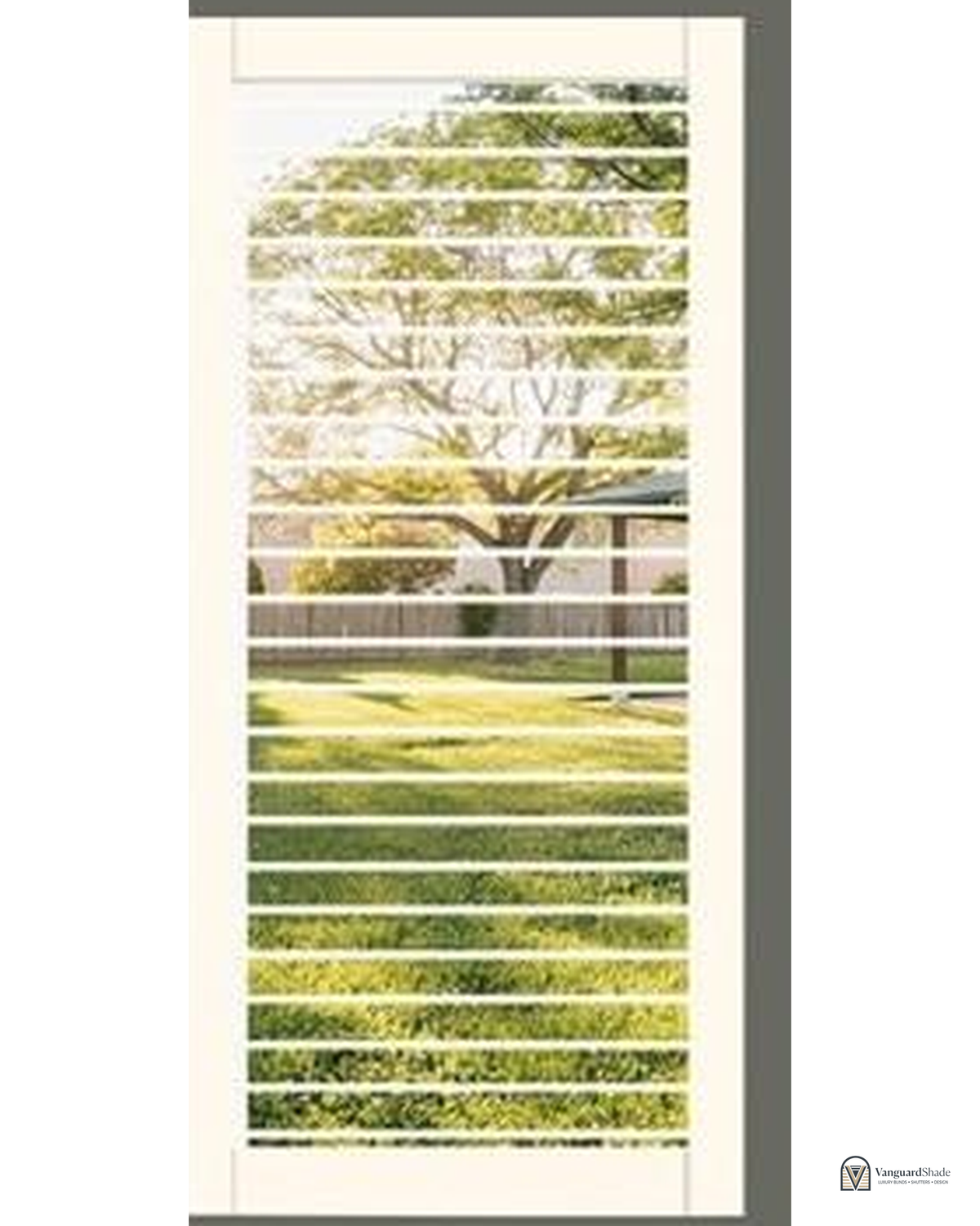 Vanguard Shade 2 1/2 in. Louver Composite Interior Shutter, Custom Size - detail view